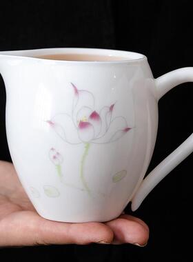 羊脂玉瓷美人公道杯德化白瓷陶瓷茶海分茶器功夫茶具匀茶杯分茶器