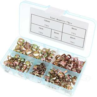 卡箍套装 汽车油管喉 水管镀锌夹75pcs m10m6批发 箍迷你弹簧 跨境