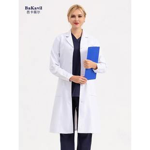 实验室护师医工 医生服牙科口腔医整形师短袖 正品 高端白男大褂长袖