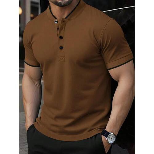 U 10416 Baseball Collar Polo Shirt 棒球领Polo衫