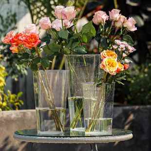 醒花桶花店专用大号法式家用鲜花养花桶加厚醒花筒深水压克力花瓶