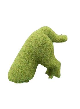 欧式户外庭院草地绿色仿真植绒小狗摆件阳台花园橱窗拍照装饰动物