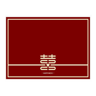 星选囍囍临门喜庆地毯婚房结婚家用红色喜字入户门地垫进门