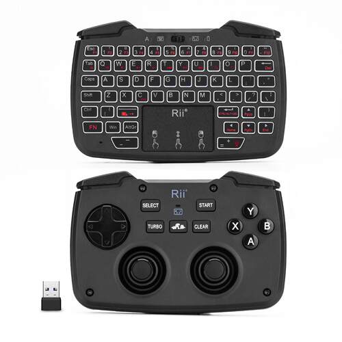 Rii RK707迷你无线蓝牙游戏手柄控制器滑鼠键盘组合