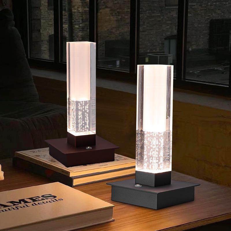 克DL-F02装力气泡方管电充台灯卧室床头装感饰氛围灯酒吧触摸亚开