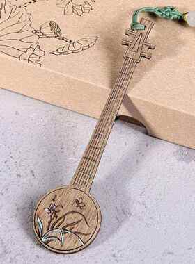 Painted Pipa Bookmark Plum Orchid Bamboo Chrysanthemum Bookm