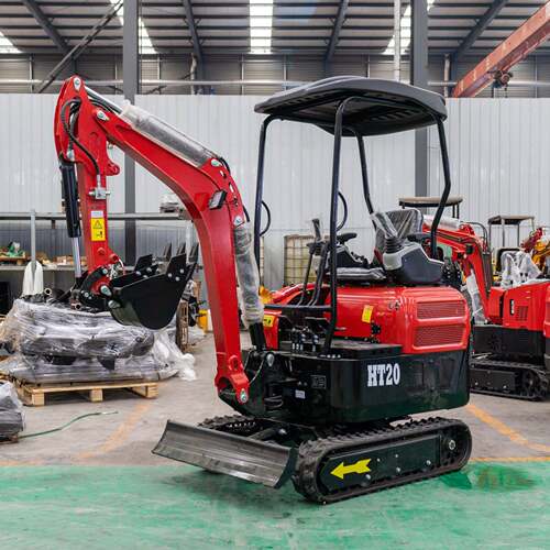 HT-20型工程自用履带挖掘机农用大棚建造小挖机室内狭小空间作业