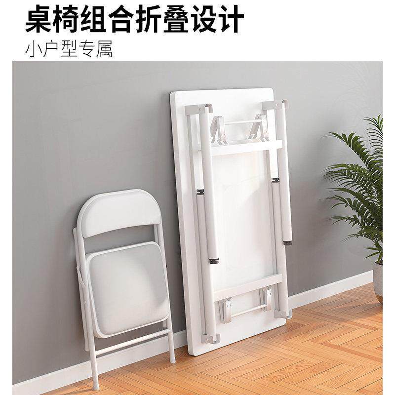 学习桌子家用电脑桌椅套装简易出租屋折叠桌女生卧室床边小型书桌
