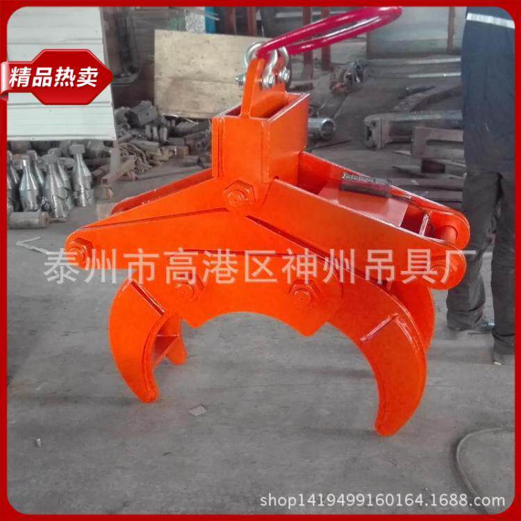 江苏神州供应钢管吊夹具生产车间圆管起重钳仓库起吊圆钢夹钳