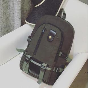 背包工地耐磨帆布男士工具双肩包大容量耐磨背包简单书包包