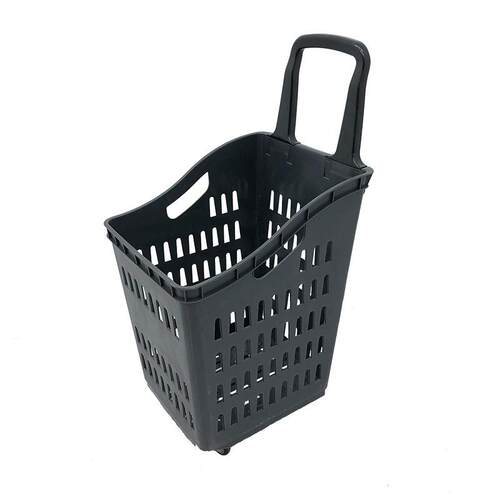 生鲜蔬菜类卖场使用60L高背拖篮超市塑料购物篮