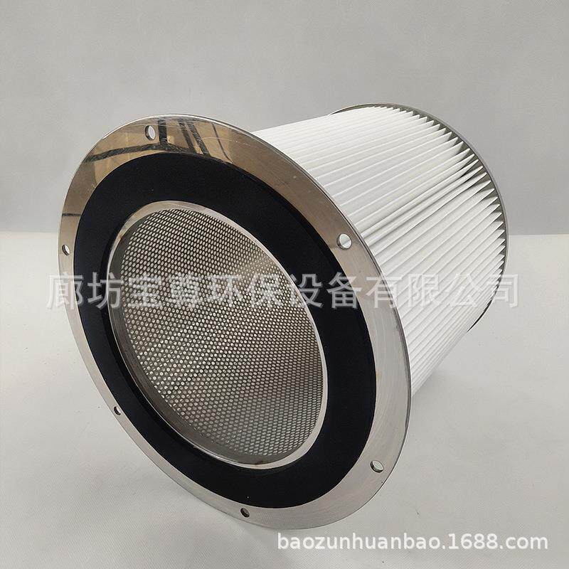 316不锈滤钢维法兰式除尘滤芯304过器滤筒生产聚叠酯JHD纤折滤筒