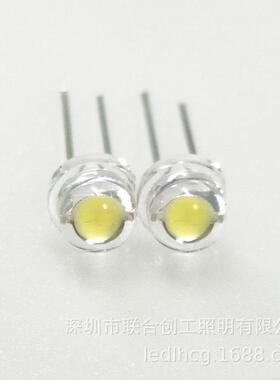 现货F5草帽白灯珠，5MM草帽白灯led草帽大杯白灯