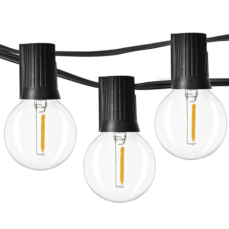 G40LED30.5米50灯灯串塑料灯泡防碎氛围装饰暖光G40LED户外露营灯