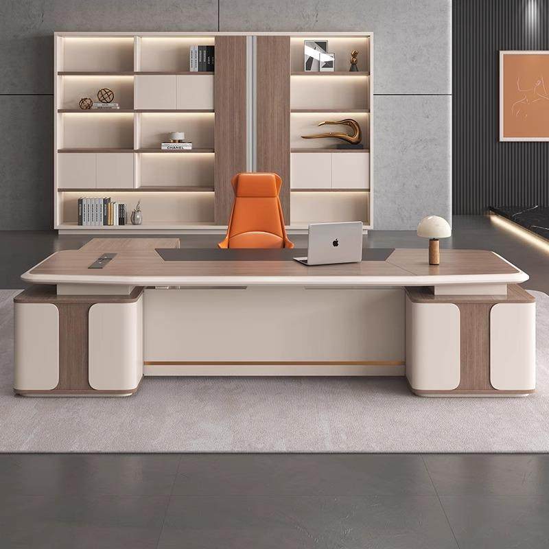 烤漆办公桌老板桌单人简约现代大班台总裁桌经理桌电脑桌椅组合