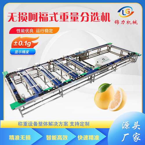 柚子无损选果机 水果称重呵福式分选机 苹果重量分拣设备