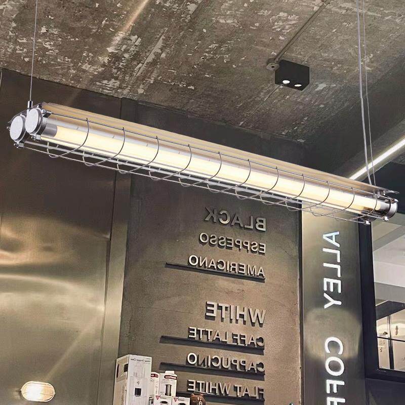 美式复古餐厅吊灯工业风咖啡奶茶店吧台loft创意办公室理发长条灯