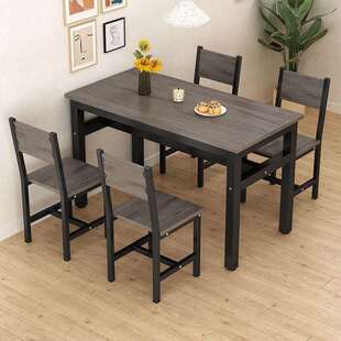 餐厅家用餐桌椅长方形组合餐桌家用早餐小吃店快餐饭店专用餐桌椅