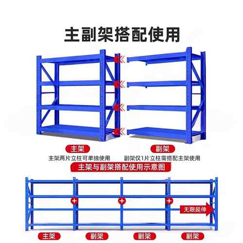 架仓储货架货置物多层拆装可家用多功能收纳架379仓库超市库房钢