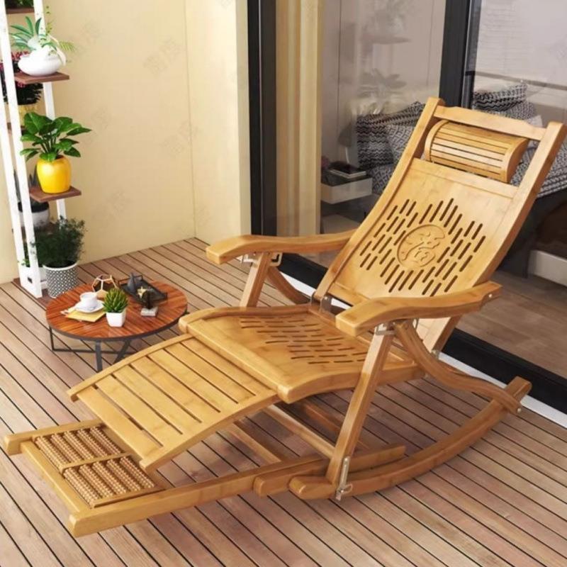 竹摇摇椅阳折叠躺椅家适用舒午休椅午睡凉懒人台逍遥老人MPK休闲