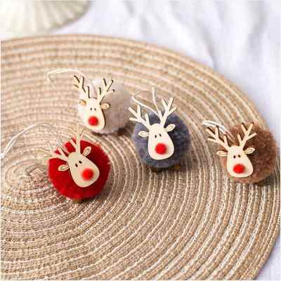 圣诞装饰毛毡小鹿挂件christmas麋鹿小挂件圣诞树装饰挂件小吊件