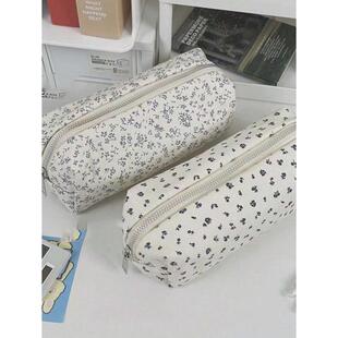 2026款 紫色玫瑰雏菊花卉帆布笔袋 C8867外贸新款