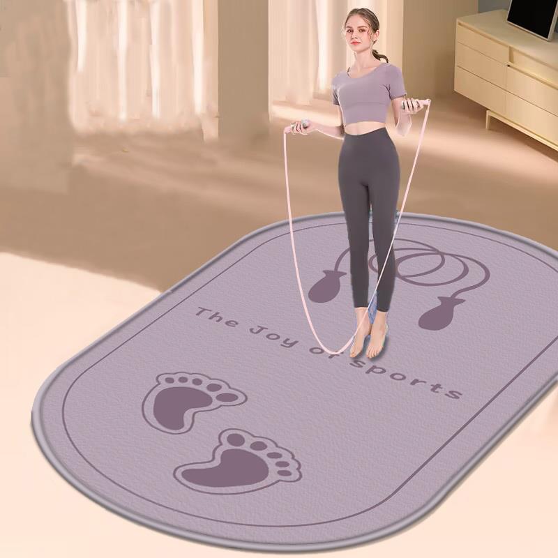 正品跳绳垫音减专震隔家用健身瑜静音地垫地毯室内无绳加厚伽业绳