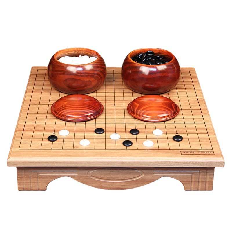 木质围棋桌/墩围棋套装成人儿童五子棋象棋两用棋盘初学