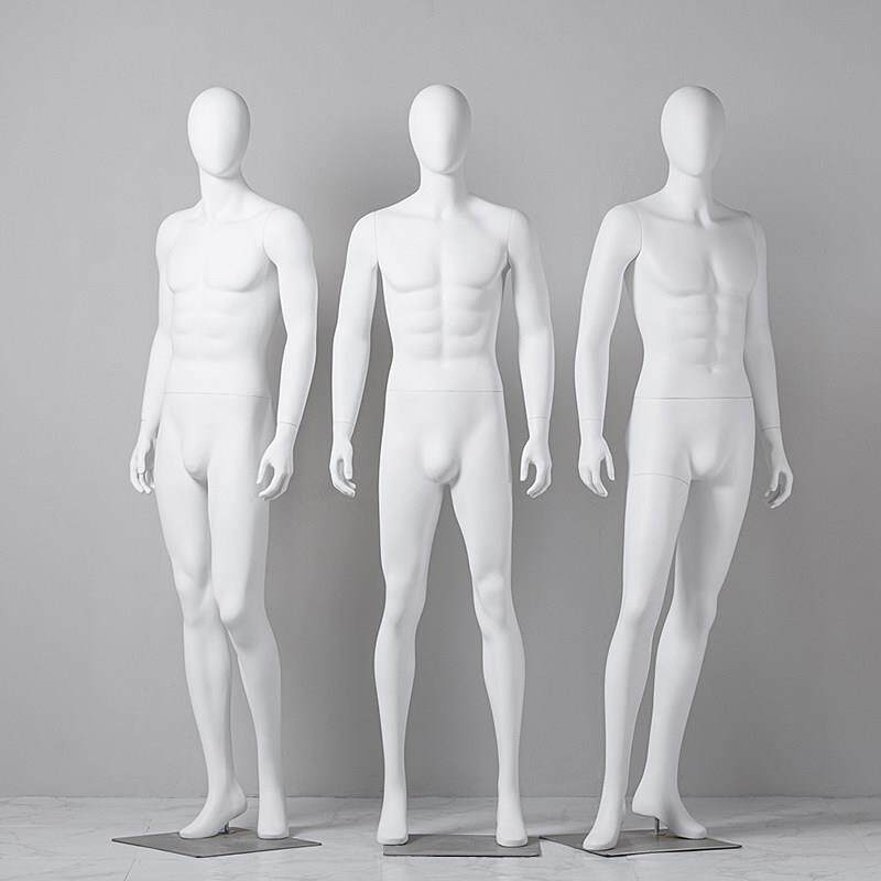 高档哑白模特道具男全身服装店假人橱窗展示架商务假模人台模特架