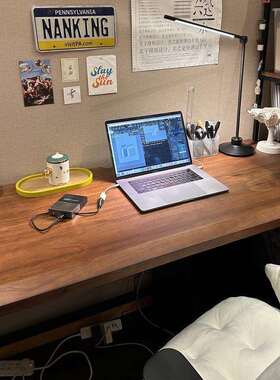 实木大板双人电脑桌台式家用卧室办公书桌作台电竞桌