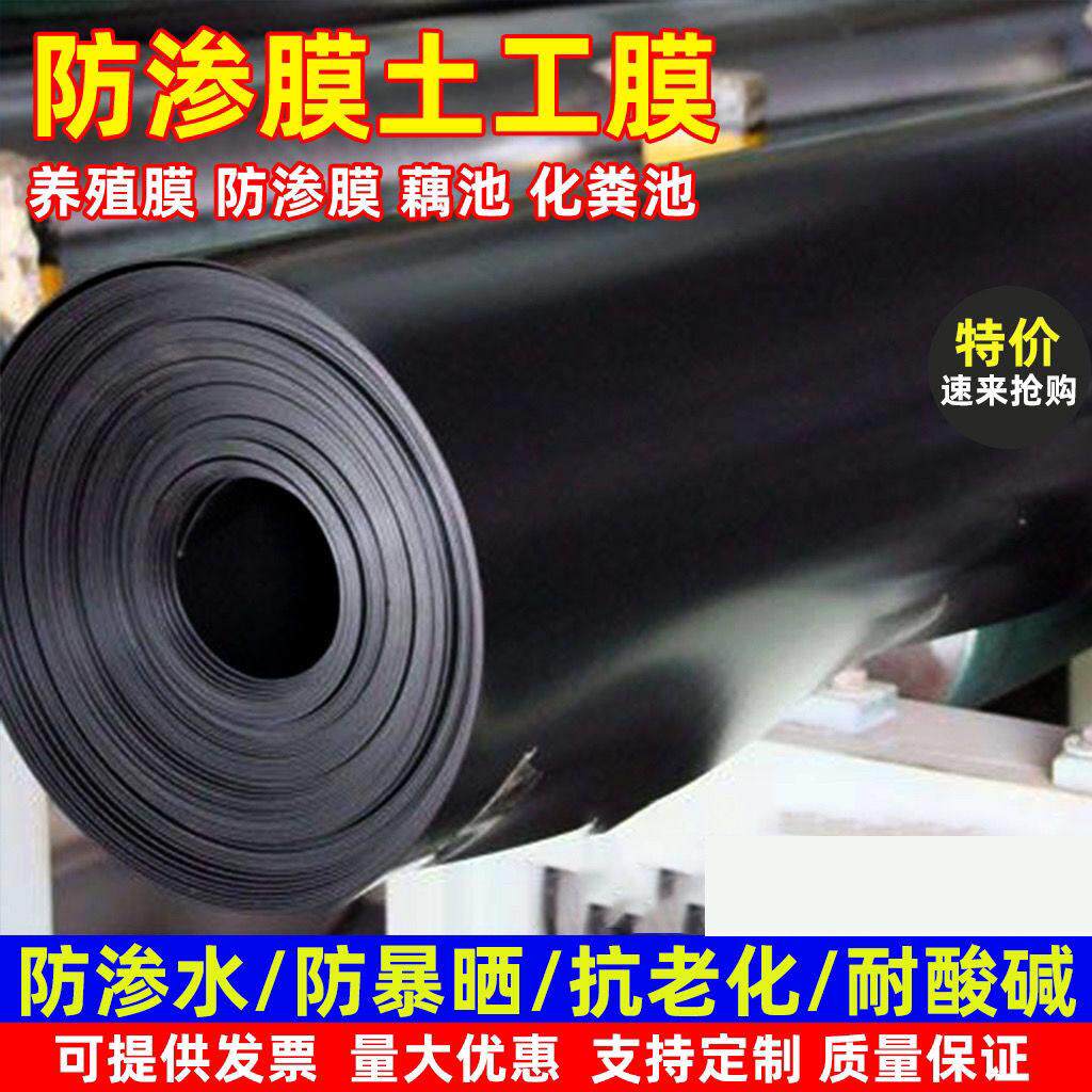 鱼塘防渗膜加厚塑料布防漏土工膜养殖膜鱼塘膜护坡屋顶漏水防水布