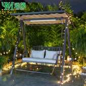 远茂北欧网红户外秋千庭院荡秋千吊椅双人摇摇椅阳台室外露天懒人