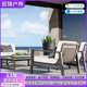 北欧藤编户外沙发别墅庭院休闲花园沙发酒店露天防水铝合金沙发椅