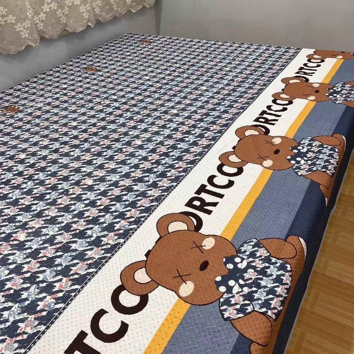 四季通用床盖双面两用防滑网红炕单盖毯农村大炕盖榻榻米夹棉床单