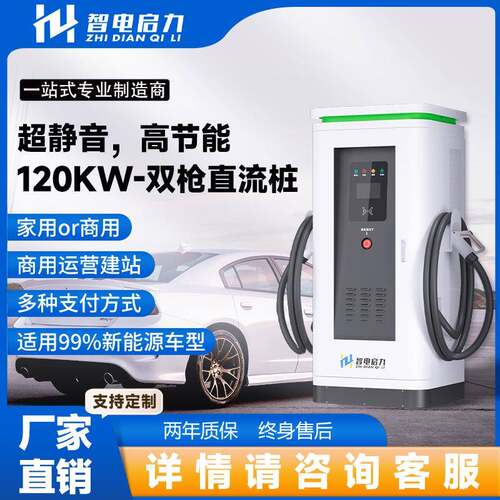 启力商用直流电车充电桩80/120/320/480kw双枪运营建站新能源