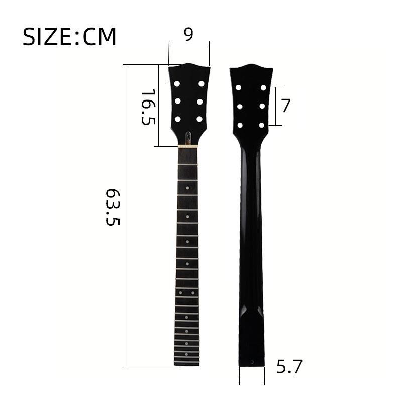 GIBSONLP电吉他琴柄22品枫木吉他琴颈玫瑰木指板黑色金油柄琴柄