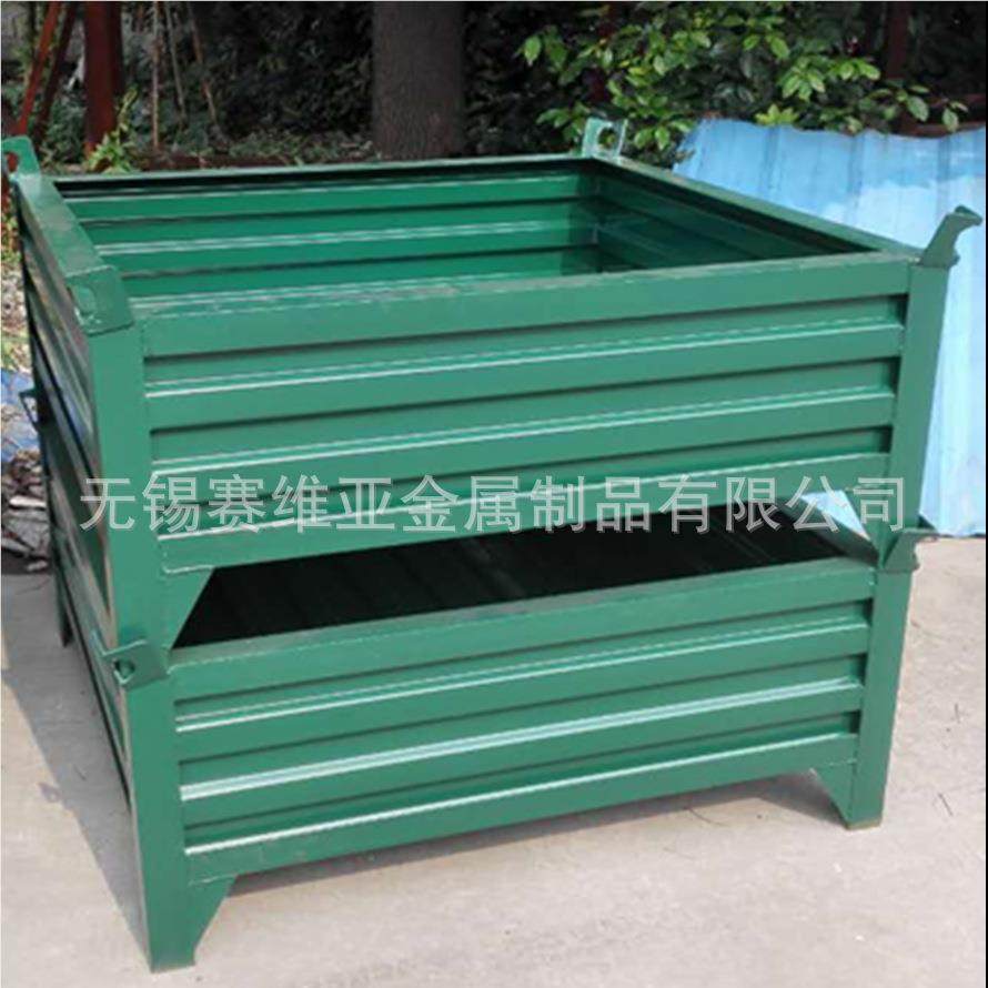 厂钢生产波纹板料框 赛料维亚家货架制料箱可堆垛波纹板箱