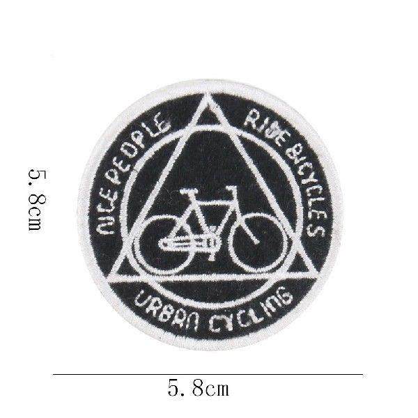 Round Urban Cycling Sport Bicycle Biker Patches Embroidery