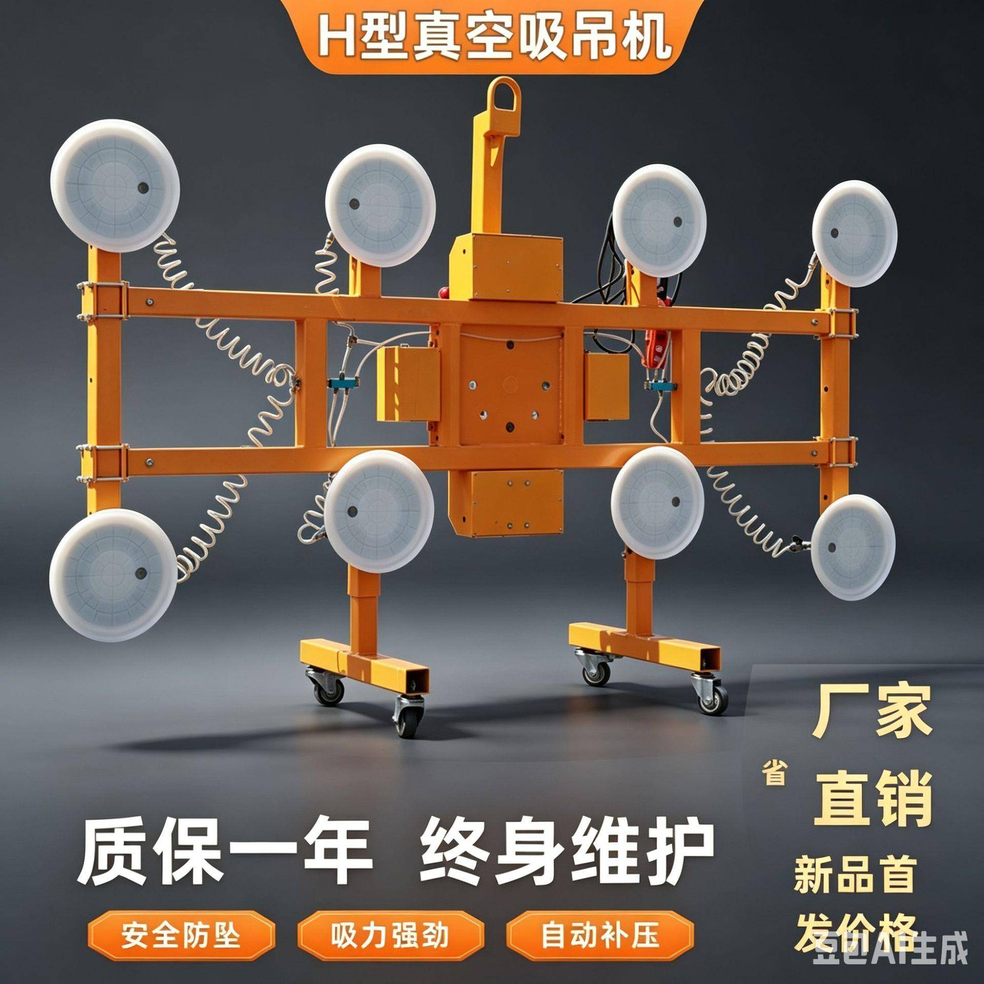电动玻璃幕墙搬运车电永磁具真空吸吊机助力机械手迷你举升机