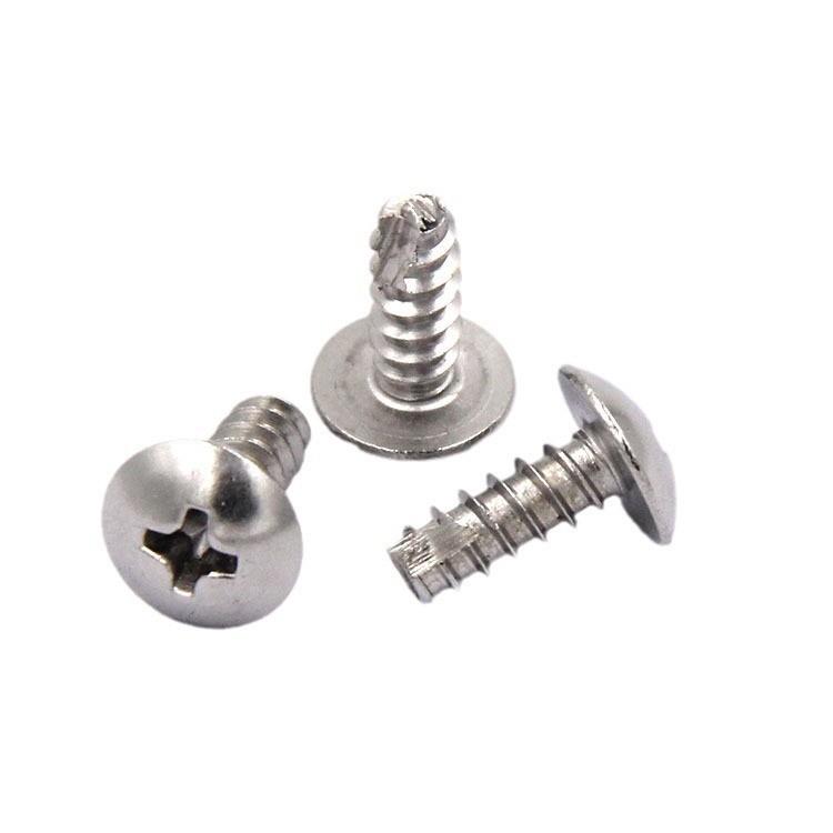 TT十字M扁头割尾自攻螺锈丝304不钢蘑菇大头伞头铣尾自攻QRU螺钉2