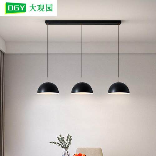 大观园灯现简约吧台灯北欧极简圆形轻奢创意LED餐桌饭厅灯473L