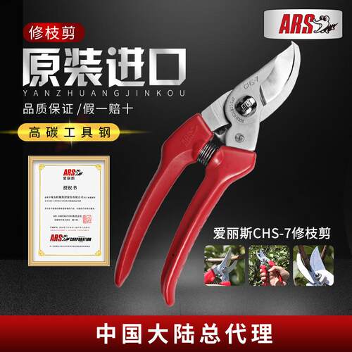 爱丽斯arsCHS-7进口修枝剪刀果树剪花艺剪刀园艺林工具剪枝剪刀