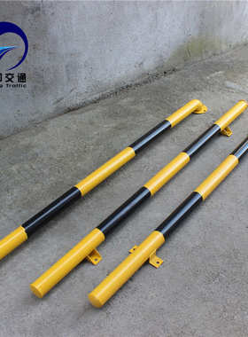 弯管挡车杆 2000*76*1.2mm 带法兰停车场挡车杆 车轮杆