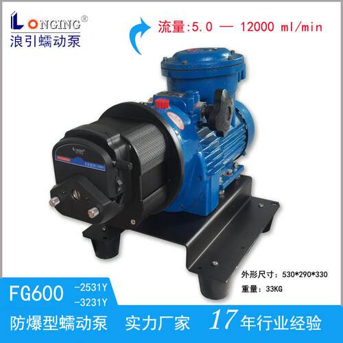 防爆蠕动泵 工业蠕动泵 防爆电机蠕动泵EX400A浪引蠕动泵