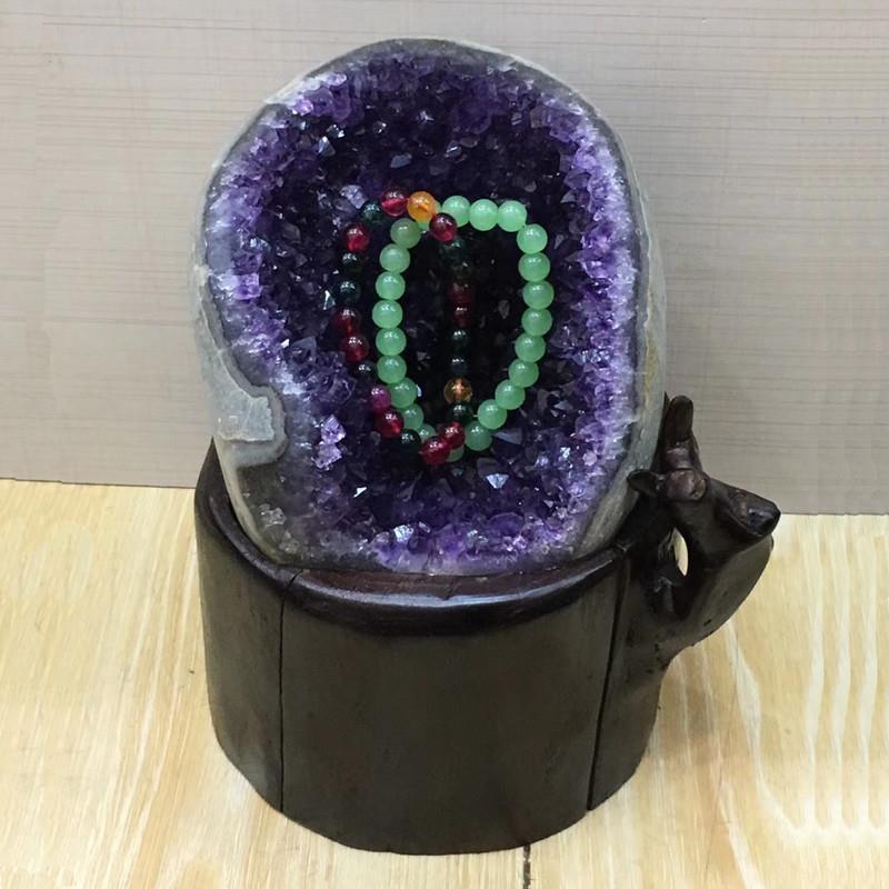 厂家天然紫晶洞聚宝盆消磁摆件天然巴西乌拉圭原石水晶洞