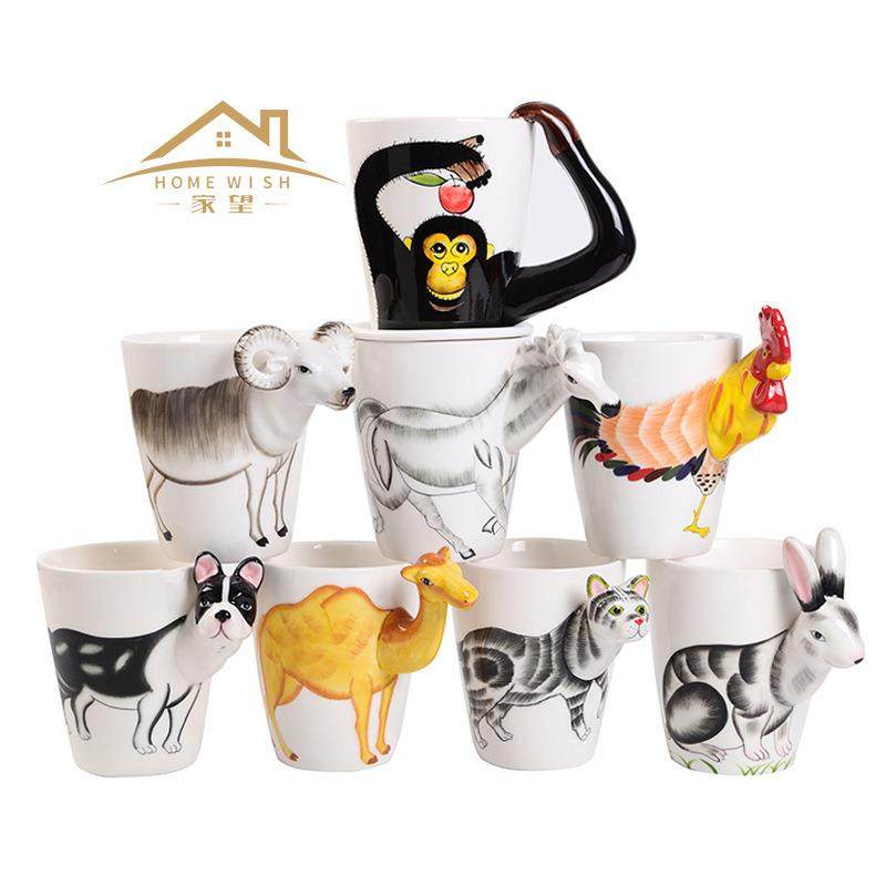 创意3D动物陶瓷马克杯情侣款活动礼品水杯早餐杯下午茶杯厂家,餐饮具,马克杯,淘宝优惠券,粉丝福利购,淘宝优惠卷