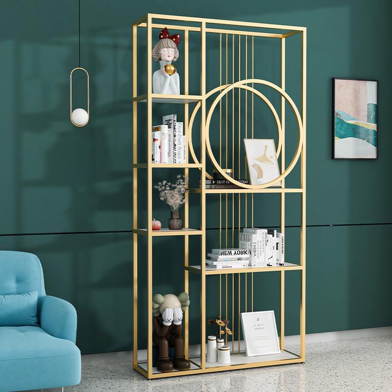 北欧现代铁艺博古架落地商用展示柜隔断架多宝阁收纳架书架置物架