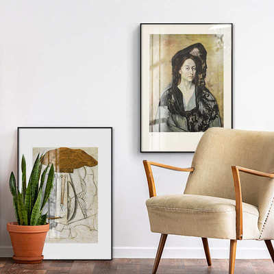 艺术画抽象油画现代简约客厅装饰画艺术人物画后现代沙发背景墙画