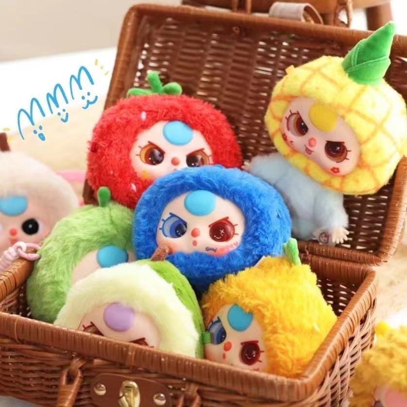 娃三岁3岁果园毛绒挂件盲盒潮玩可爱公仔baby three fruit