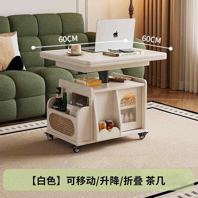 正品可移动柜边几茶几车实木客沙厅发边茶桌多功能折叠升降餐桌两